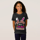 T-Shirt Bunny de Pâques Je suis juste ici pour le chocolat (Devant entier)