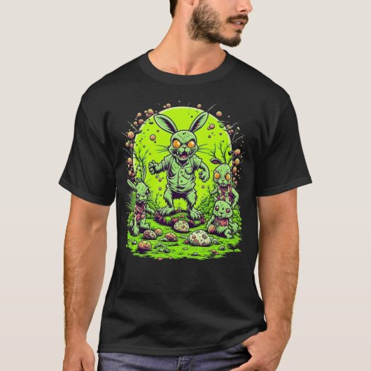 T-shirt Bunny de Pâques Zombie (Devant)