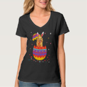T-shirt Bunny Ears Eggs Costume Cute Easter Day Golden Ret (Devant)