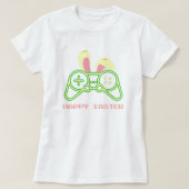 T-shirt Bunny Ears Game Controller Tee; Gamer Pâques (Design devant)