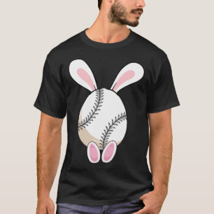 T-shirt Bunny Ears Oeuf Baseball Rabin Joueur de Pâques Jo
