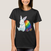 T-shirt Bunny Easter Easter oeuf Rainbow (Devant)