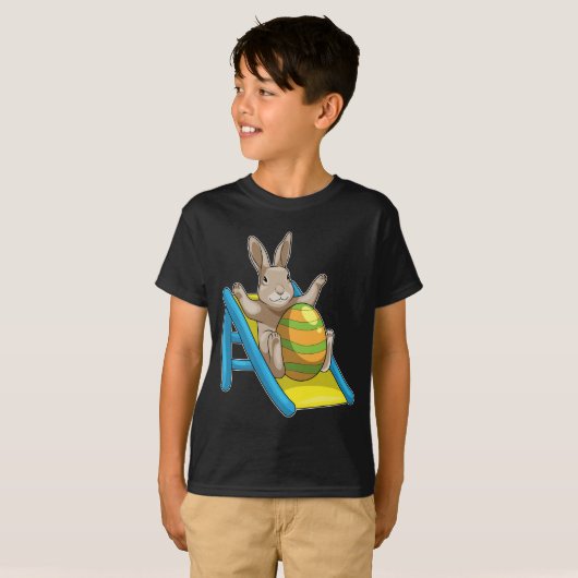 T-shirt Bunny Easter Easter oeuf Slide (Devant entier)