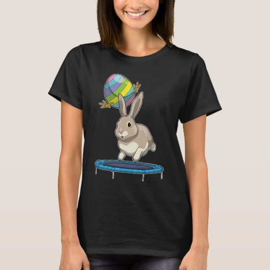 T-shirt Bunny Easter oeuf de Pâques Trampoline (Devant)