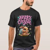 T-shirt Bunny Easter Spring Rabbit Leopard Happy Easter Da (Devant)