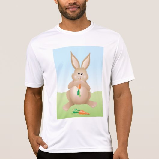 T-shirt Bunny Eating Carrot Adorable Rabbit (Devant)