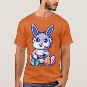 T-shirt Bunny Egg Drôle lapin Garçon jouer vidéo Jeu gosse