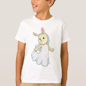 T-shirt Bunny en mariage avec Voile (Devant)