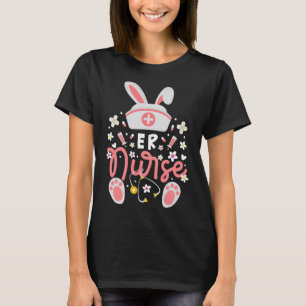 T-shirt Bunny ER Nurse Cute Bunny Oreilles Casquette Infir