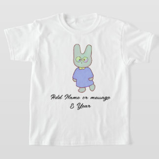 T-shirt Bunny et Empreintes de pattes personnalisables Uni
