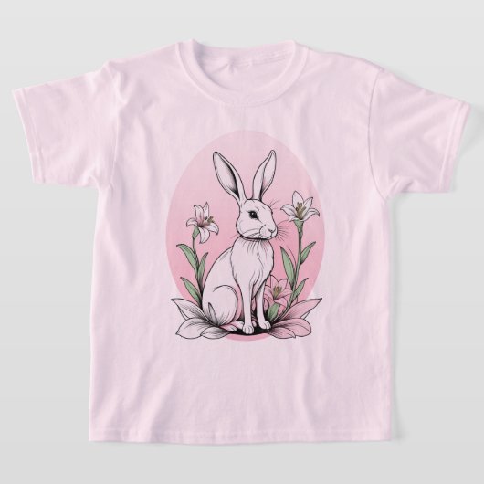 T-shirt Bunny et Lilies (Poser)