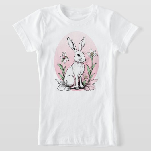 T-Shirt Bunny et Lilies (Poser)