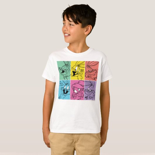 T-shirt BUNNY™ - Expressions de blocs de couleur (Devant entier)