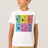 T-shirt BUNNY™ - Expressions de blocs de couleur (Devant)