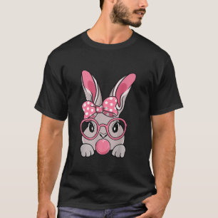 T-shirt Bunny Face Bow Cravate Headband lunettes Bubblegum