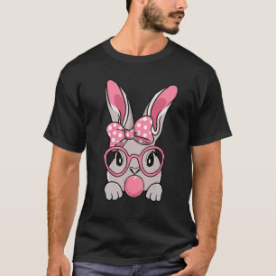 T-shirt Bunny Face Bow Cravate Headband lunettes Bubblegum