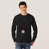 T-shirt Bunny Face Polka Dots Glasses Bubble Gum Easter Da (Devant entier)