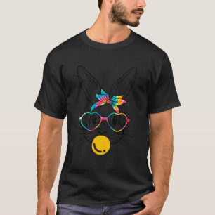 T-shirt Bunny Face Tie Dye Lunettes Buble Gum Jour de Pâqu