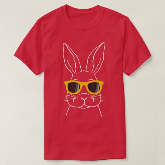 T-shirt Bunny Face With Sung Easter Day For Boys Men (Design devant)