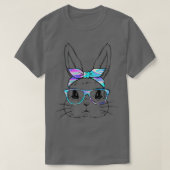 T-shirt Bunny Face With Sunglasses Easter Day For Boys Men (Design devant)