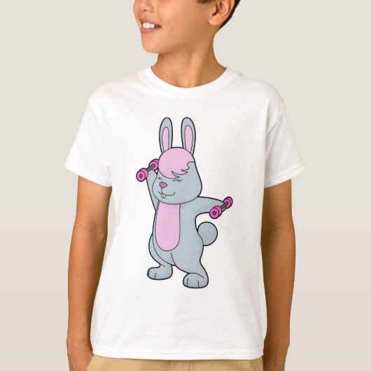 T-shirt Bunny Fitness Dumbbell (Devant)