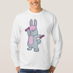 T-shirt Bunny Fitness Dumbbell