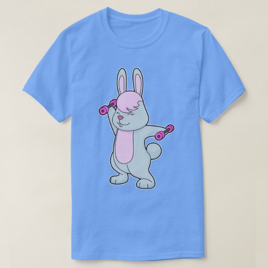 T-shirt Bunny Fitness Dumbbell (Design devant)