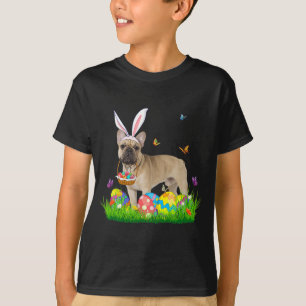 T-shirt Bunny French Buldog avec panier d'oeufs Chasse de