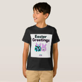 T-shirt Bunny Fuzzies Garçons Black Basic T Shirt (Devant entier)