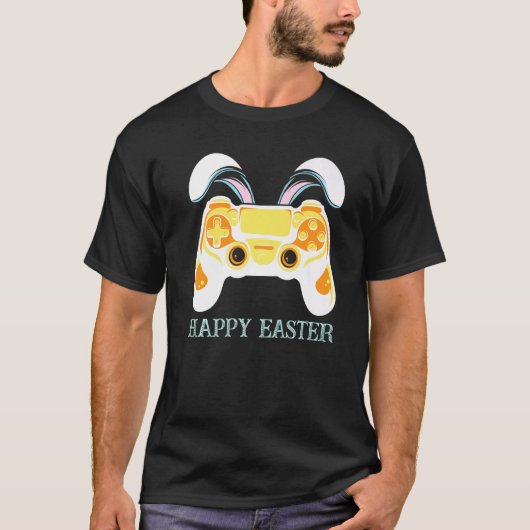 T-shirt Bunny Game Controller Joyeux Jour de Pâques Jeu Dr (Devant)