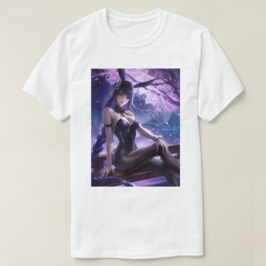T-shirt Bunny Girl Raiden Shogun 130 (Design devant)