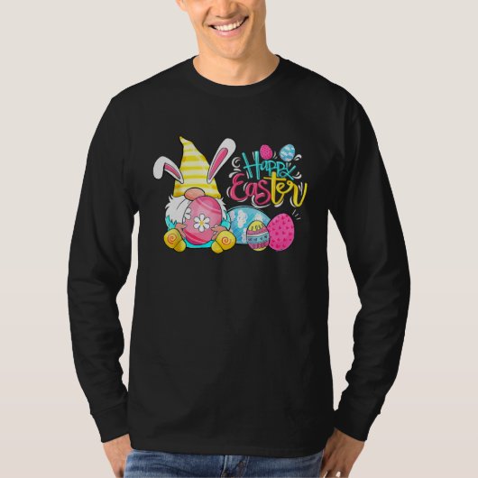 T-shirt Bunny Gnome Rabbit Eggs Hunting Happy Easter Day (Devant)