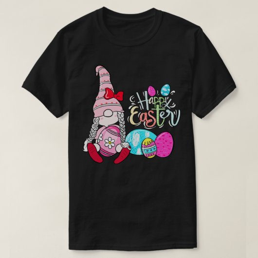 T-shirt Bunny Gnome Rabbit Eggs Hunting Happy Easter Day F (Design devant)