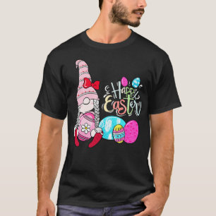 T-shirt Bunny Gnome Rabbit Eggs Hunting Happy Easter Day F