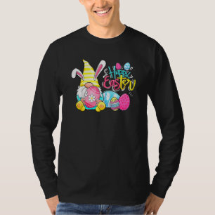 T-shirt Bunny Gnome Rabbit Eggs Hunting Happy Easter Day F