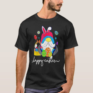 T-shirt Bunny Gnome Rabbit Eggs Hunting Happy Easter Day F