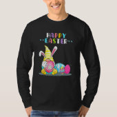 T-shirt Bunny Gnome Rabbit Eggs Hunting Happy Easter Day F (Devant)