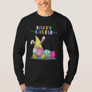 T-shirt Bunny Gnome Rabbit Eggs Hunting Happy Easter Day F