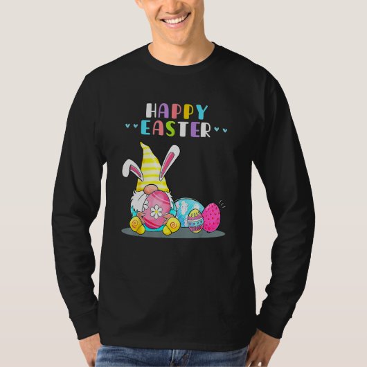T-shirt Bunny Gnome Rabbit Eggs Hunting Happy Easter Day F (Devant)