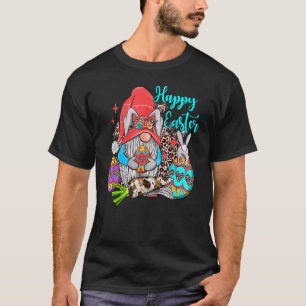 T-shirt Bunny Gnome Rabbit Eggs Hunting Happy Easter Day F