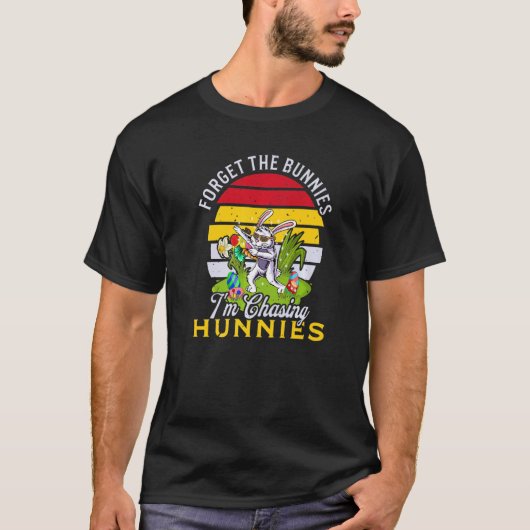 T-shirt Bunny Graphic Oublie les lapins que je chasse Hunn (Devant)