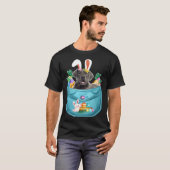 T-shirt Bunny Great Dane In Pocket Easter Day Eggs Bunny D (Devant entier)