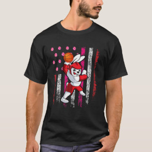 T-shirt Bunny Jouer Basket Basket Drôle Pâques D