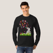 T-shirt Bunny Mama And Daughter Easter Egg Easter Tree (Devant entier)