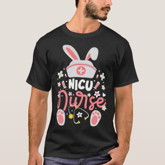 T-shirt Bunny NICU Nurse Bunny Ears Neonatal Intensive Car (Devant)