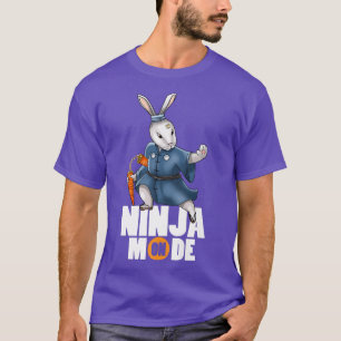 T-shirt Bunny Ninja Mode Nunchucks Kendo Katana Martial Ar