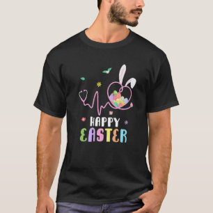 T-shirt Bunny Nurse Stethoscope Joyeux Oeufs de Pâques Rab