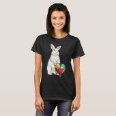 T-shirt Bunny oeufs de Pâques de Pâques Wagon (Devant entier)