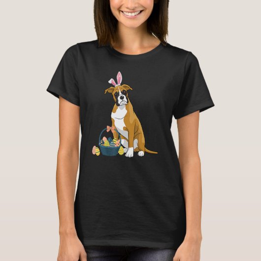 T-shirt Bunny Oreilles Boxe Chien mignon Chien Lapin (Devant)