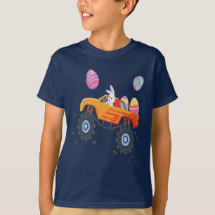 T-shirt Bunny Pâques équitation Monster Camion Cute Gar